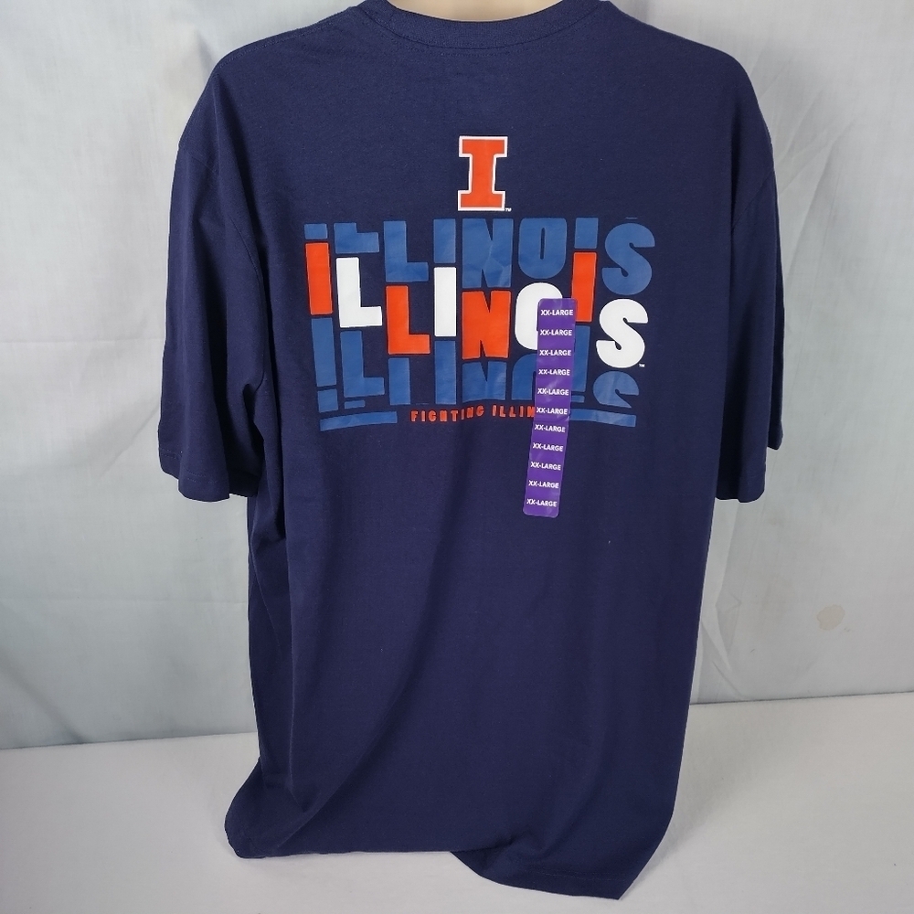 fighting illini Men's Size 2xl  University Team Gear Shirt Big Print - Picture 2 of 10
